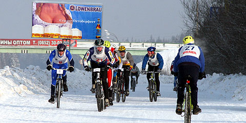 Зимний триатлон - участники первого Чемпионата России в Ярославле.